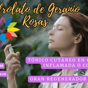 Hidrolato de Geranio Rosas OLIMPO – 1 Litro (Malva Rosa 100% Natural)